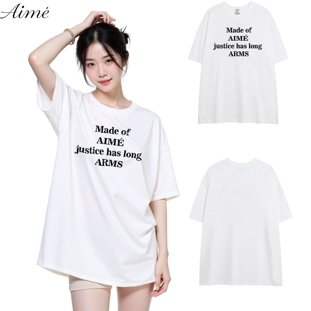Áo Thun Unisex Aimé – "Justice Has Long Arms" Minimalist Design