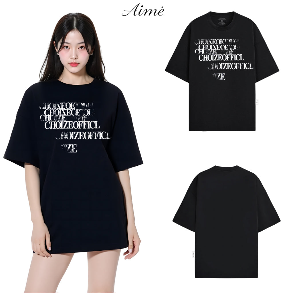 Áo Thun Unisex Aimé – "CHOIZEOFFICIAL" Grunge Typography Tee