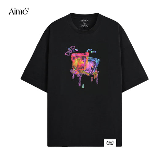 Áo Thun Unisex Aimé – "Melting Dreams" Neon Cup Art Tee