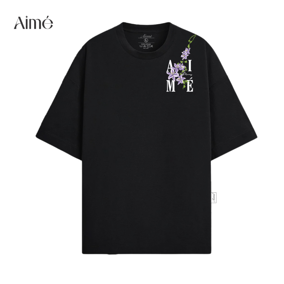 Áo Thun Unisex Aimé – "Floral Elegance" Nature-Inspired Design