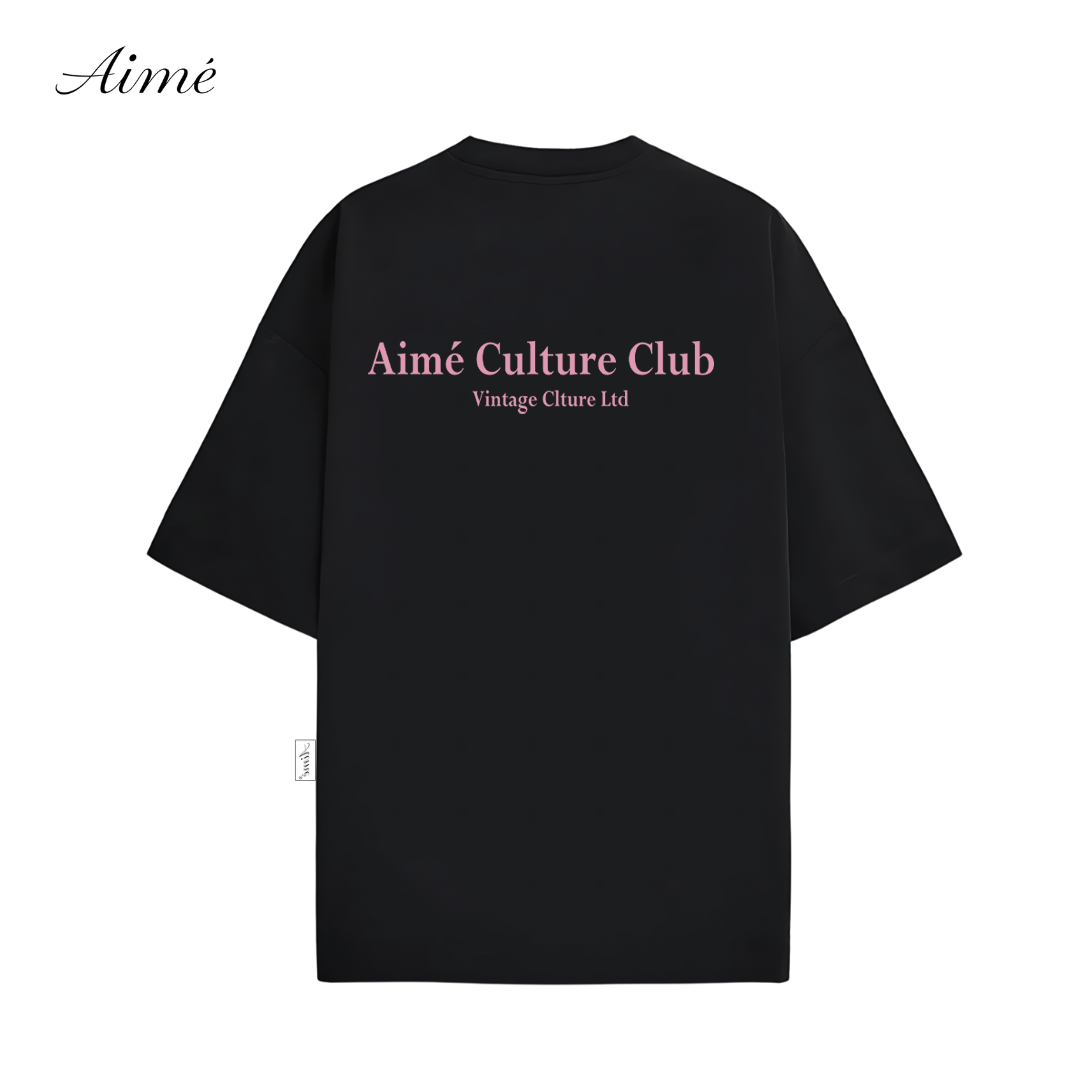 Áo Thun Unisex Aimé – "Culture Club" Minimalist Vintage Design