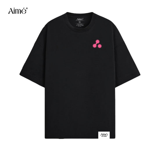 Áo Thun Unisex Aimé – "A Blur of Sound" Motion Graphic Pink Tee