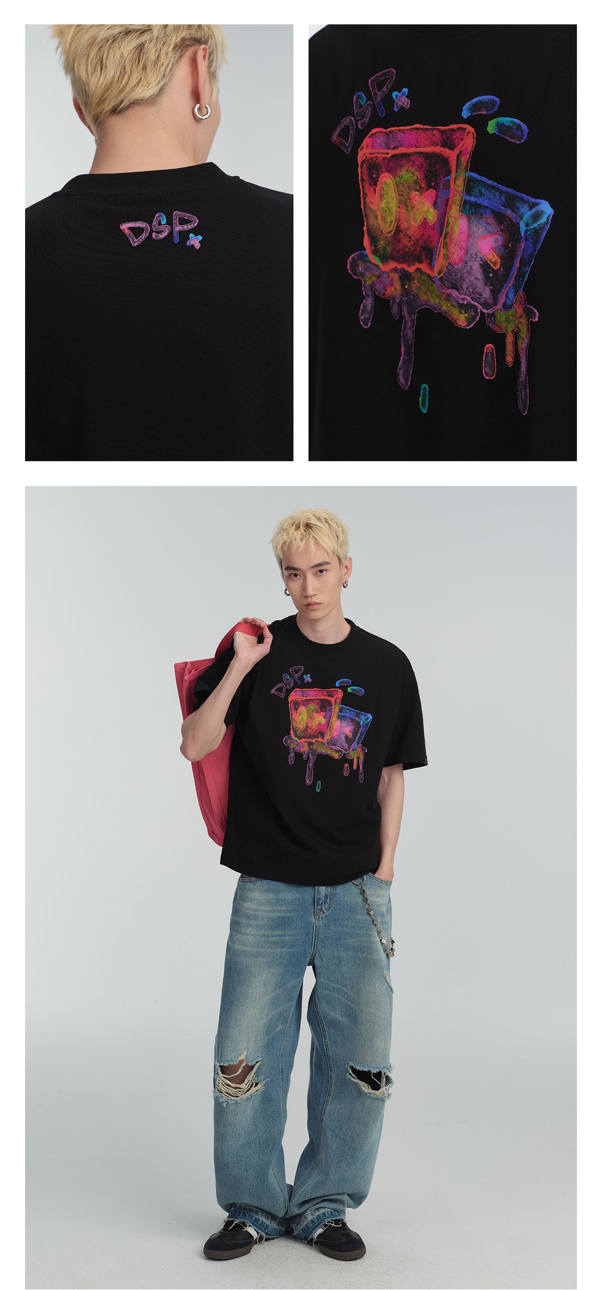 Áo Thun Unisex Aimé – "Melting Dreams" Neon Cup Art Tee